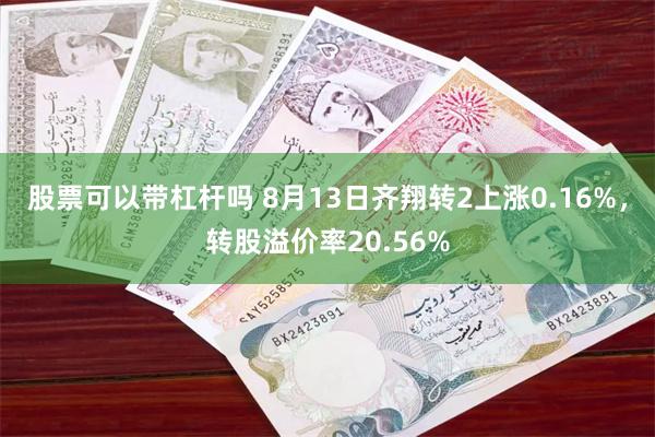 股票可以带杠杆吗 8月13日齐翔转2上涨0.16%，转股溢价率20.56%