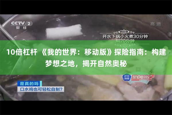 10倍杠杆 《我的世界：移动版》探险指南：构建梦想之地，揭开自然奥秘