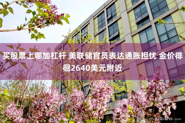 买股票上哪加杠杆 美联储官员表达通胀担忧 金价徘徊2640美元附近