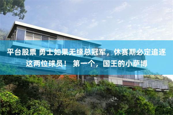 平台股票 勇士如果无缘总冠军，休赛期必定追逐这两位球员！ 第一个，国王的小萨博