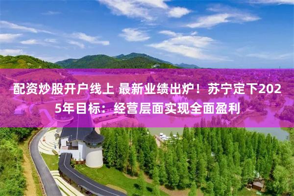 配资炒股开户线上 最新业绩出炉！苏宁定下2025年目标：经营